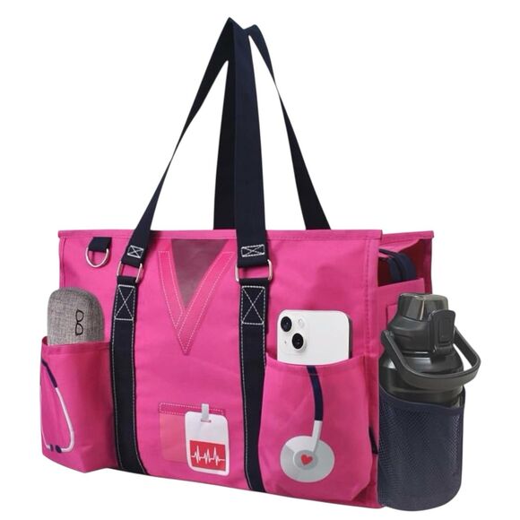 Nurse Medium Canvas Tote Bag NGIL PINK - Picture 1 of 5